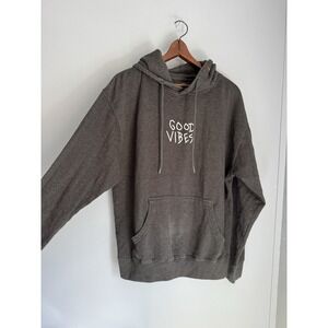 Good Vibes SWC Graphic Pullover Hoodie Sweatshirt 60% Cotton Size Large